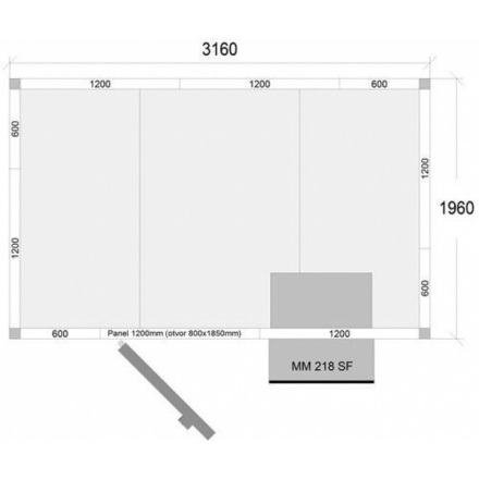 Standard KXH 11,02 1960x3160x2200 chladicí box