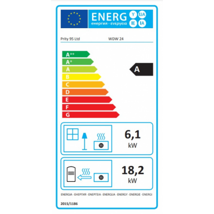 Krbová kamna s teplovodním výměníkem PRITY WD W24 D, black 994