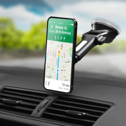 FORCELL car holder for smartphone CARBON H-CT327 magnetic to window 440947