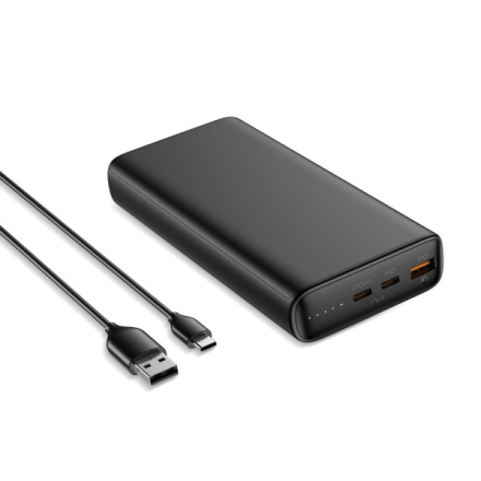 Power Bank VEGER T100 - 20 000mAh LCD Quick Charge PD 100W black (for laptop also) (W2032C-100) 585734