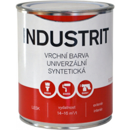 INDUSTRIT univerzální vrchní barva S2013, 9110 hliník, 0,6 l