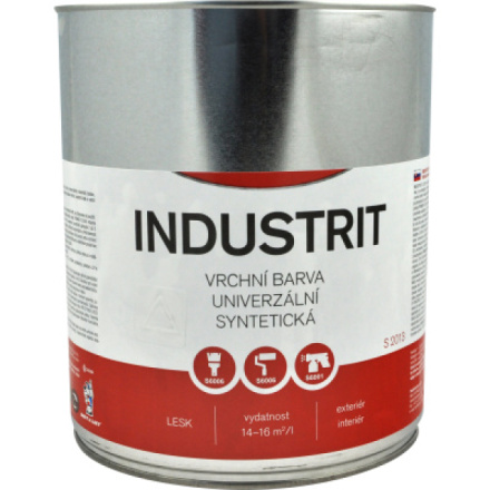 INDUSTRIT univerzální vrchní barva S2013, 1100 střední šeď, 2,5 l
