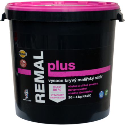 REMAL Plus vysoce kryvá barva na zeď, 36+4 kg - Soutěž + dárek