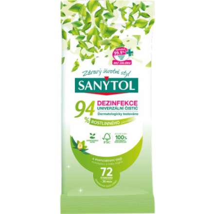 Sanytol dezinfekční čistící útěrky, 72 ks