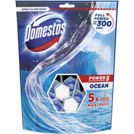 Domestos WC blok Power 5 Ocean, 5× 55 g