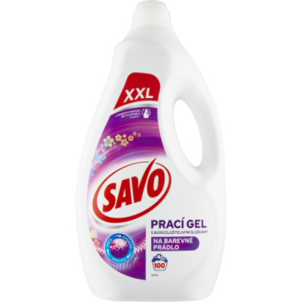 SAVO prací gel na barevné prádlo 100 praní, 5 l