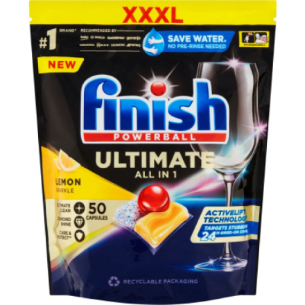 Finish tablety do myčky Ultimate All in 1 Lemon, 50 ks