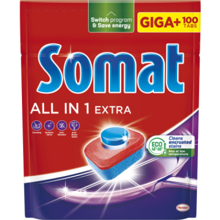 Somat tablety do myčky All in 1 Extra, 100 ks