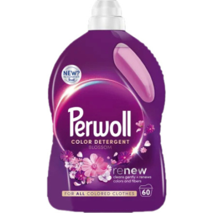 Perwoll prací gel Mega Renew Blossom 60 praní, 3000 ml