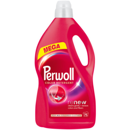 Perwoll prací gel Mega Renew Color 75 praní, 3750 ml