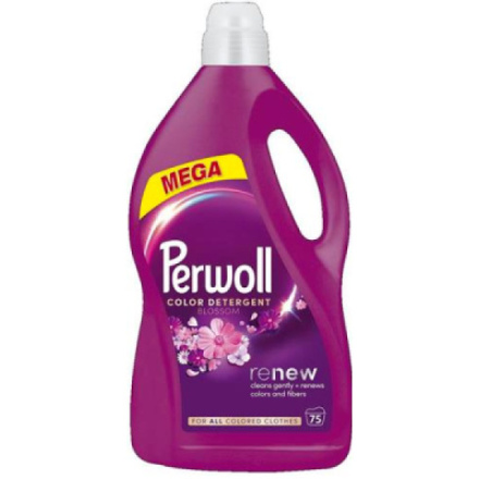 Perwoll prací gel Mega Renew Blossom 75 praní, 3750 ml