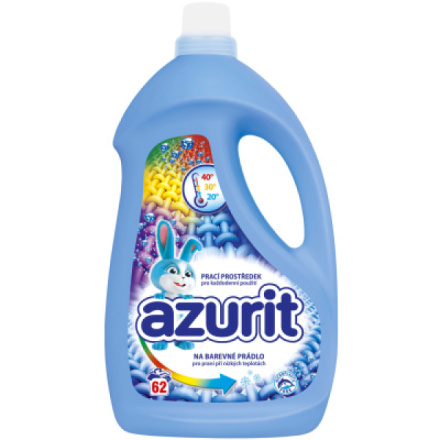 Azurit prací gel na barevné pro praní při nízkých teplotách 62 praní, 2,48 l