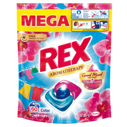 REX prací kapsle Aromatherapy Orchid Color 60 praní, 720g