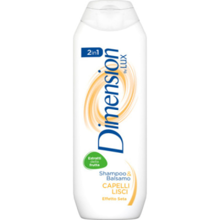 Dimension by LUX 2v1 šampón a balzám na rovné vlasy, 250 ml