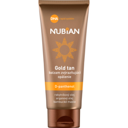 Nubian Gold tan tělový balzám zvýrazňující opálení, 200 g