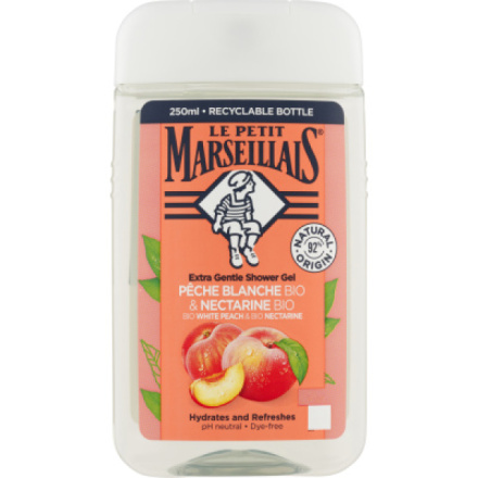 Le Petit Marseillais sprchový gel BIO bílá broskev a nektarinka, 250 ml