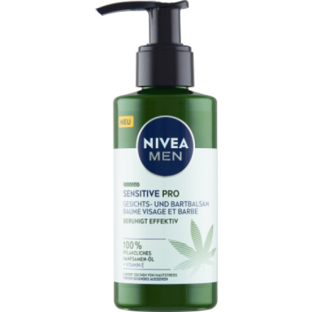 Nivea Men Sensitive Pro Ultra-Calming pleťový balzám na tvář a vousy, 150 ml