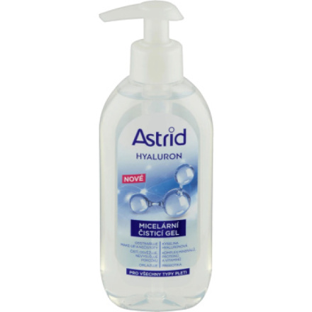Astrid micelární gel čisticí Hyaluron, 200 ml