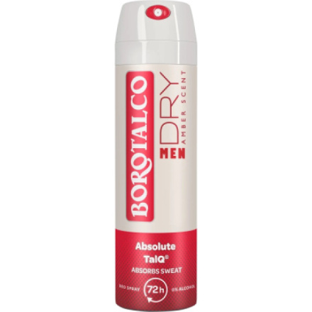 Borotalco Men deodorant Dry Amber, 150 ml deospray