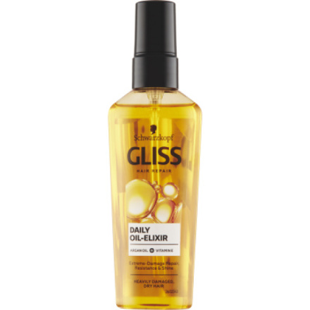 Gliss denní olejový elixír pro poškozené a suché vlasy, 75 ml