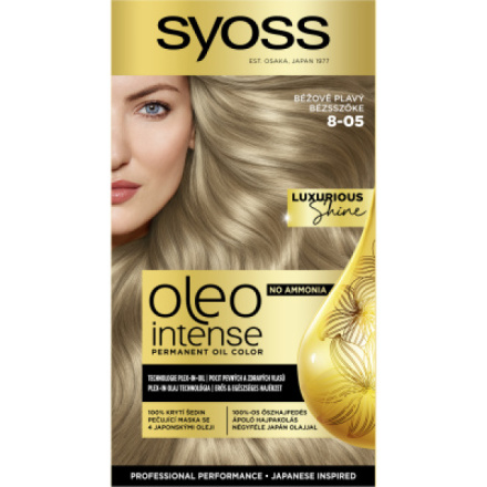 Syoss Oleo Intense olejová barva na vlasy 8-05 Béžově plavý