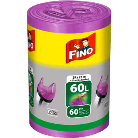 Fino Color pytle do odpadkového koše, 60 l, 13µm, 60 ks