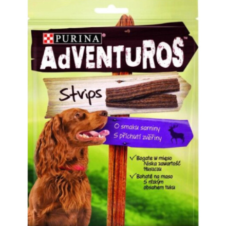 PURINA Adventuros Strips zvěřina pro malé a střední psy, 90 g