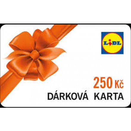 LIDL Darková karta na nákup v hodnotě 250,-Kč