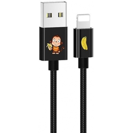 Kabel US-SJ234 U8 Lightning 1,2m černá SJ234USB01