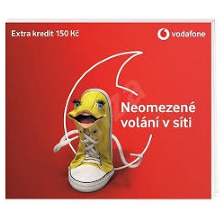 Vodafone Neomezené volání v síti + extra kredit 150,-Kč