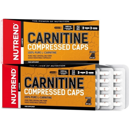 Nutrend CARNITINE COMPRESSED CAPS, 120 kapslí VR-066-120-XX