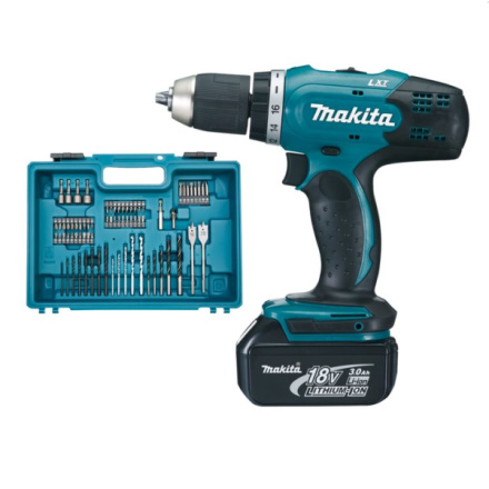 Makita DDF453SFX1 Aku vrtací šroubovák s příslušenstvím Li-ion LXT 18V/3,0Ah DDF453SFX1