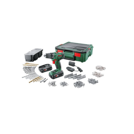 Bosch PSR 1800 LI-2, 1x1,5 Ah, Systembox, 241dílná sada AC (0.603.9A3.10S) 0.603.9A3.10S