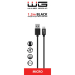 Datový kabel WG Micro USB-USB-1,2m (Černý) 0591194043871