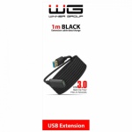 WG Prodlužovací kabel USB na USB - 1m (Černý) 0591194104497
