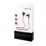 Sluchátka FOREVER BSH-100 Bluetooth Sport Music stereo Bass červeno-černá