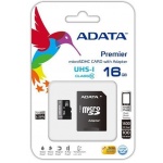 Paměťová karta A-Data micro SDHC Premier 16GB UHS-I class 10 s adaptérem