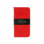 POUZDRO HORIZONTÁLNÍ BOOK SPECIAL Samsung A21S červená (pravá italská kůže) 44445003
