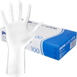 Nitrilové vyšetřovací jednorázové bezprašné rukavice velikost S, bílá, 100 ks