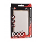 Power Banka Tel1 Slim 8000mAh bílá 42656