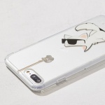 Pouzdro originál KARL LAGERFELD - Choupette Fun Hard Case KLHCI65CFHE - Iphone XS Max transparentní