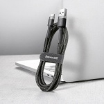 Baseus Usb Kabel Cafule Typ-C 2,4 A 2 m (CATKLF-CG1) černá-šedá