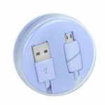 Kabel micro USB 1metr BOX-7X Ring fialová 5901737852809