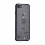 Pouzdro Crystal (Swarovski) Lotus iPhone 7 gun black