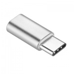 Adapter Micro USB - USB Typ-C [PA-30] stříbrná 737419965