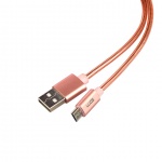 Datový kabel Micro USB, 1M, metallic (Růžový) 8591194086311