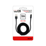Datový kabel Mini USB (3m) (Černý) EXTRA LONG 7282