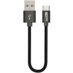 Datový kabel WG SynchCharge Typ-C, 20cm černá 8591194092695