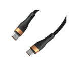 Datový a nabíjecí kabel 3v1 Type-C to 3xType-C 1,5m 130W (Černý) 12173