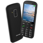 Tlačítkový telefon CPA Halo 28 Senior černý s nabíjecím stojánkem TELMY1028BK